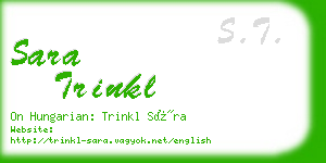 sara trinkl business card